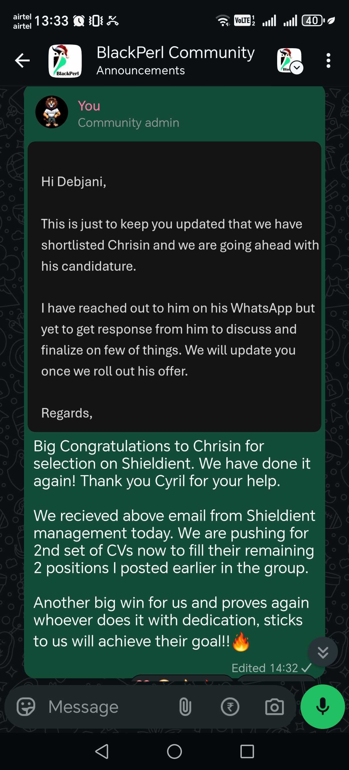 Chrisin success screenshot 1